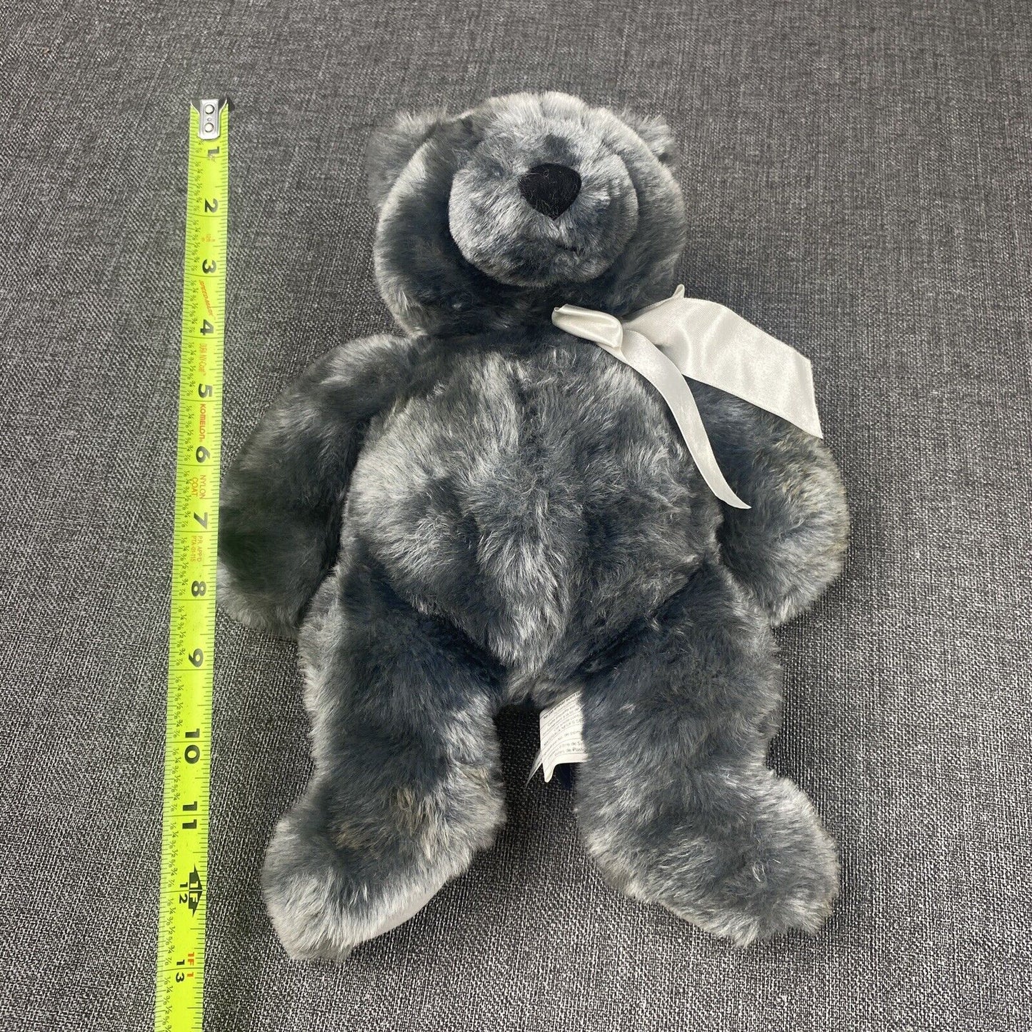 Ganz Heritage Collection gray Bear Bow  12” Plush Stuffed Animal