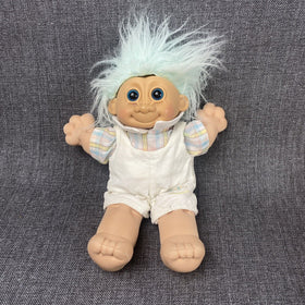 2 Vintage Troll Dolls Boy and Girl Joy Russ Berrie & Co Soft Body 12"