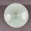 Vintage 3 Chain Ceiling Light Fixture blue green 11 inch in diameter