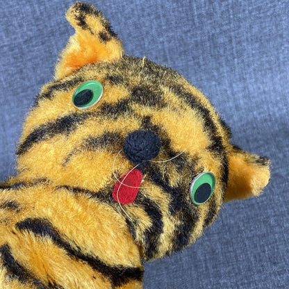 Vintage  14” Plush Stuffed Orange Tiger