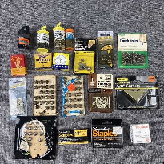 Vintage Upholstery Nails, Tacks, Staples lot