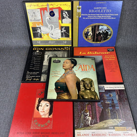 Lot Of 7 Classical Opera Vinyl Records Sets Aida Carmen Don Giovanni La Boheme