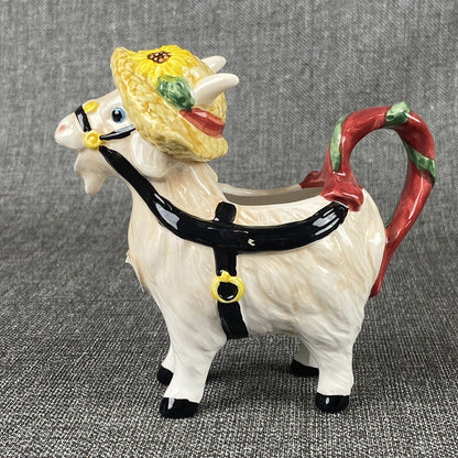 Fitz and Floyd Cow Creamer Colorful with Hat