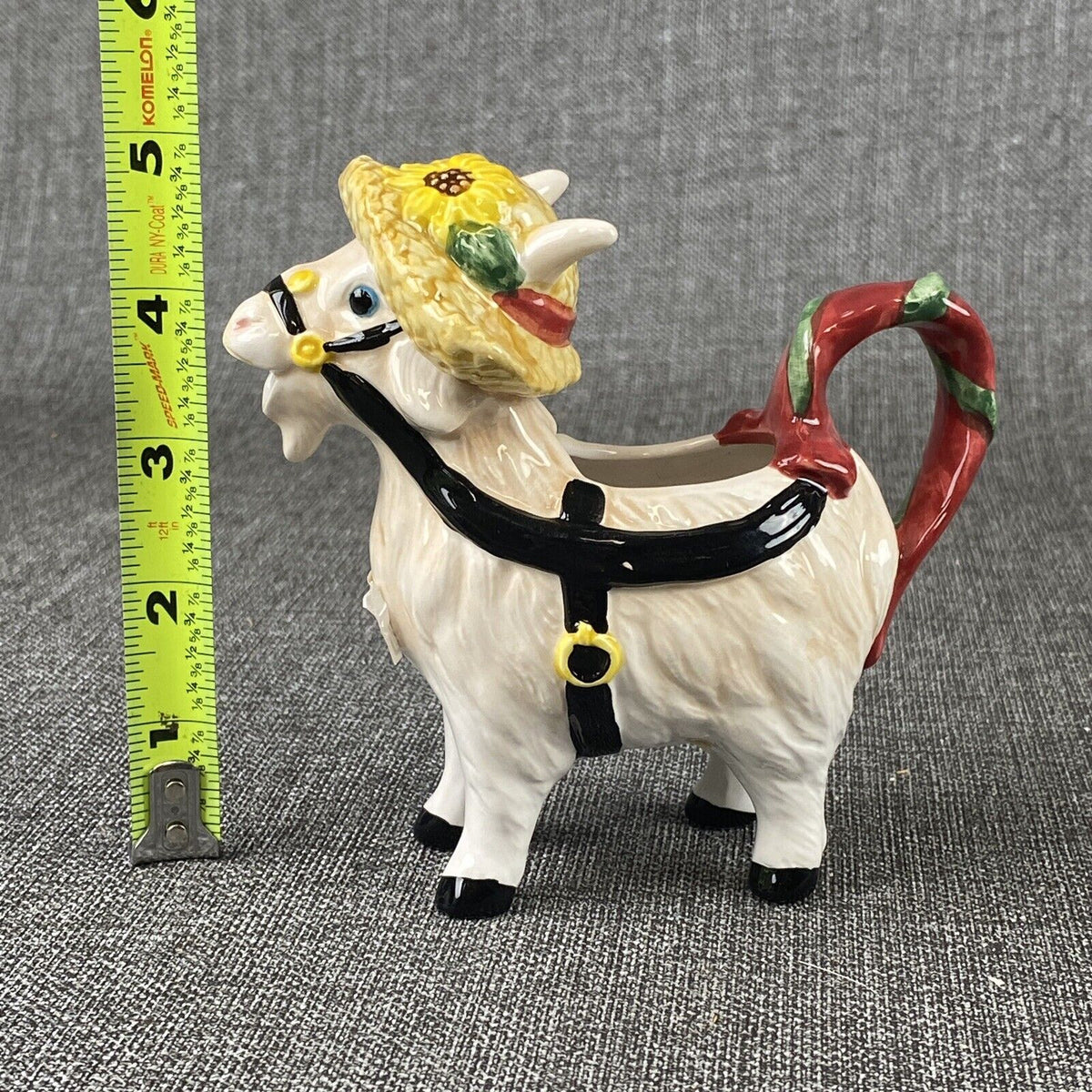 Fitz and Floyd Cow Creamer Colorful with Hat