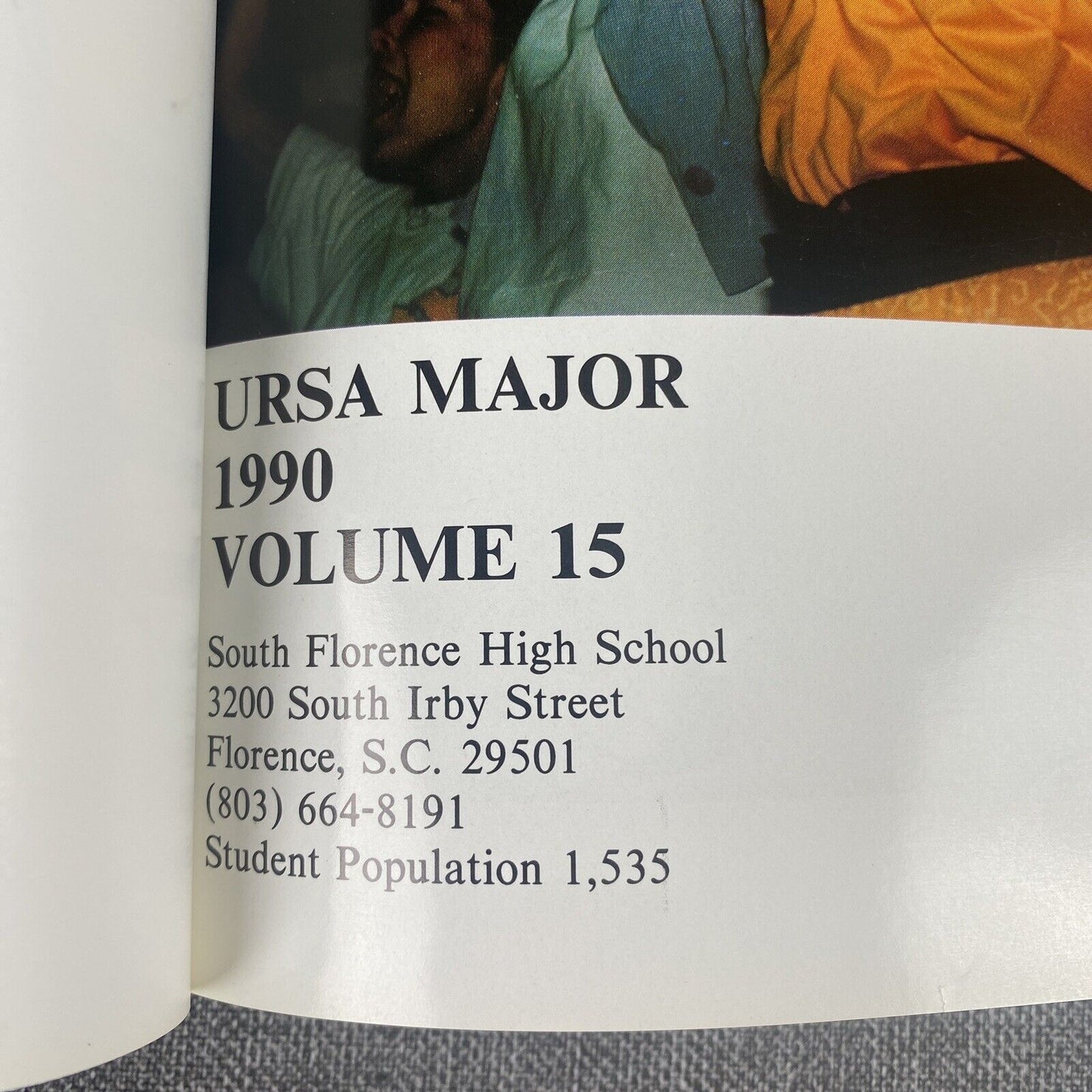 Yearbook South Florence High School Florence South Carolina URSA Major 1990