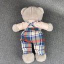 Vintage Bauer Plush Teddy Suspenders and Bowtie with Original Tag