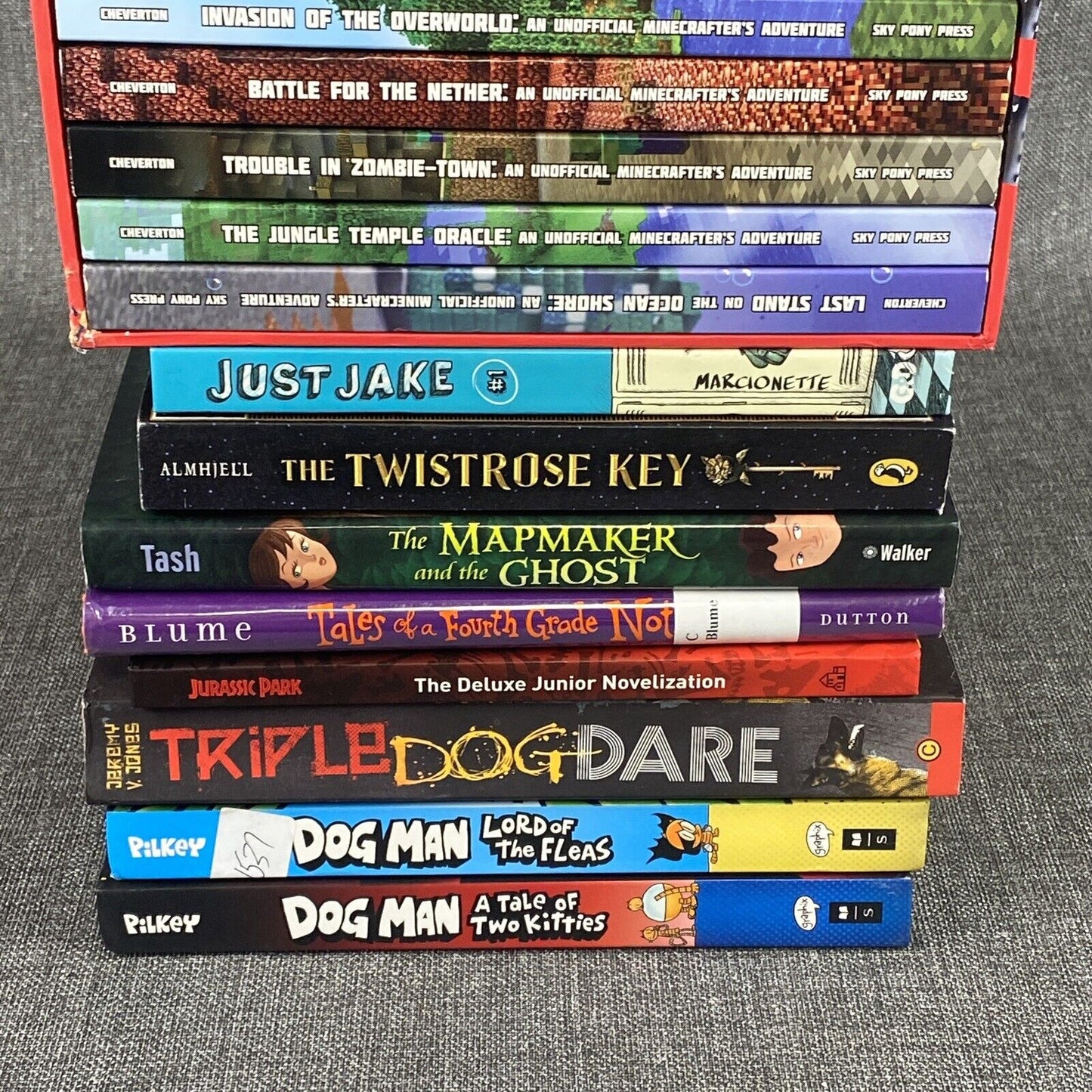 Lot Of 13 Assorted Children's Books Teens and Young Adults, Dog Man, Just Jake..