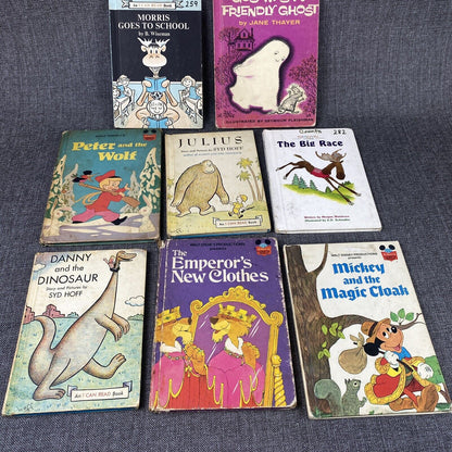 Lot of 8 Children's Vintage Hardcover Books: Julius, Mickey, Emperor, Morris