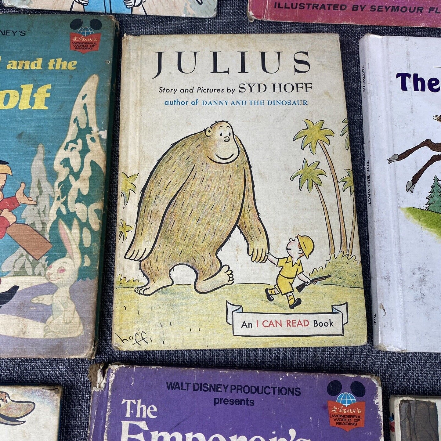 Lot of 8 Children's Vintage Hardcover Books: Julius, Mickey, Emperor, Morris