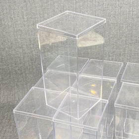 lot of 9 Acrylic Display Cases Size: 8"x4"x4" made in USA