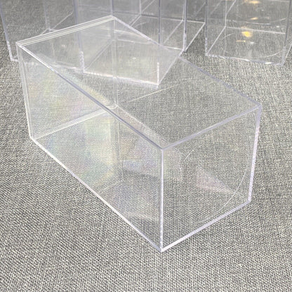 lot of 9 Acrylic Display Cases Size: 8"x4"x4" made in USA