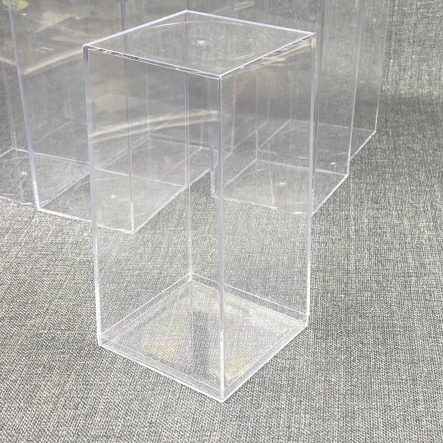 lot of 9 Acrylic Display Cases Size: 8"x4"x4" made in USA