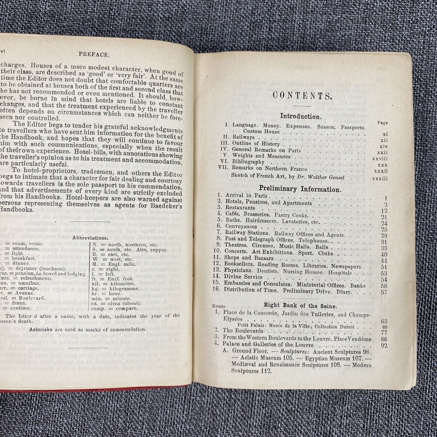 BAEDEKERS 1913 PARIS AND ITS ENVIRONS BOOK W/ PULL OUT MAPS