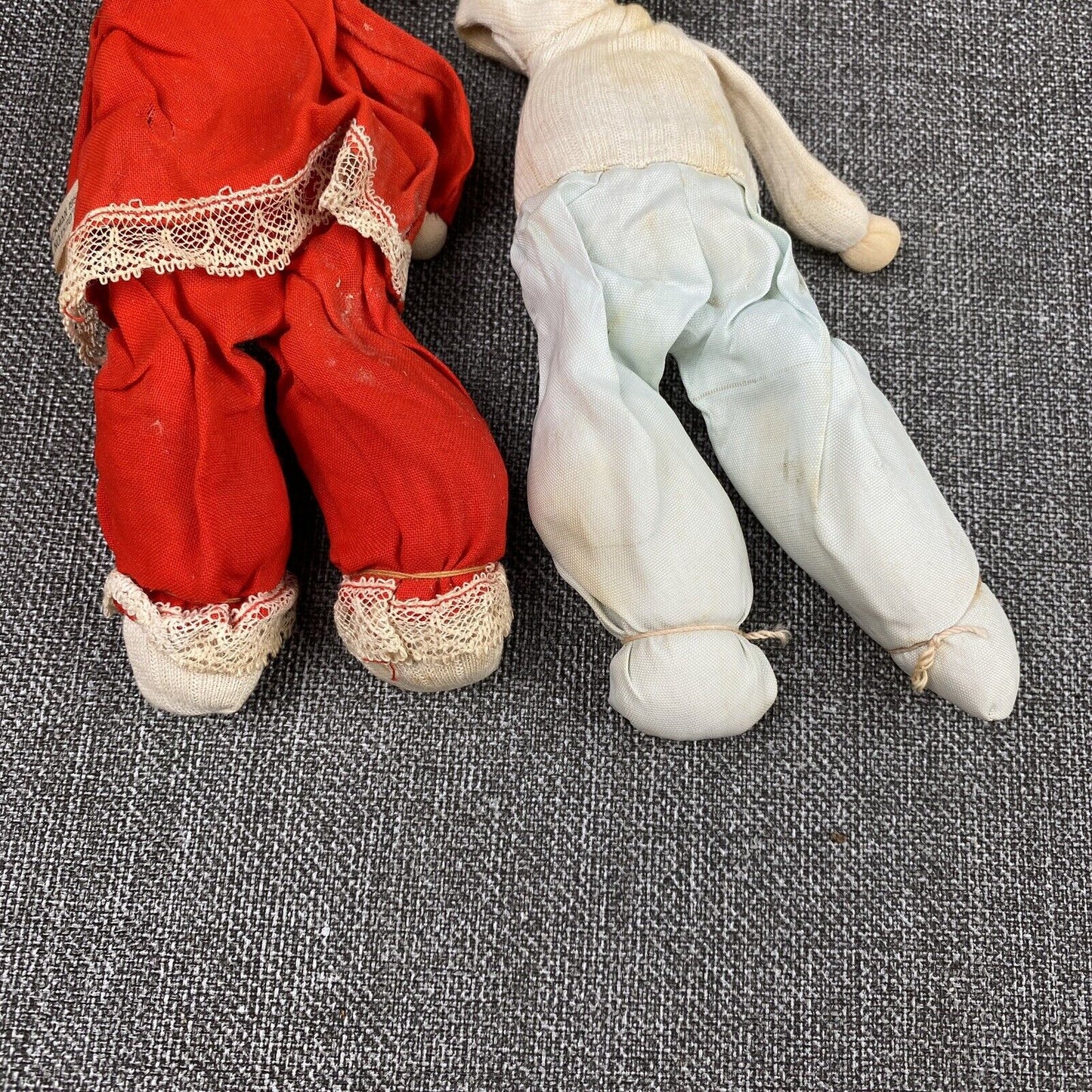 Lot of  2 Vintage 7” Shackman Cloth Sleepy Baby Doll Salesman Sample