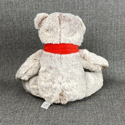 Fiesta Plush Bear with Red Scarf Plush Animal 10" sitting