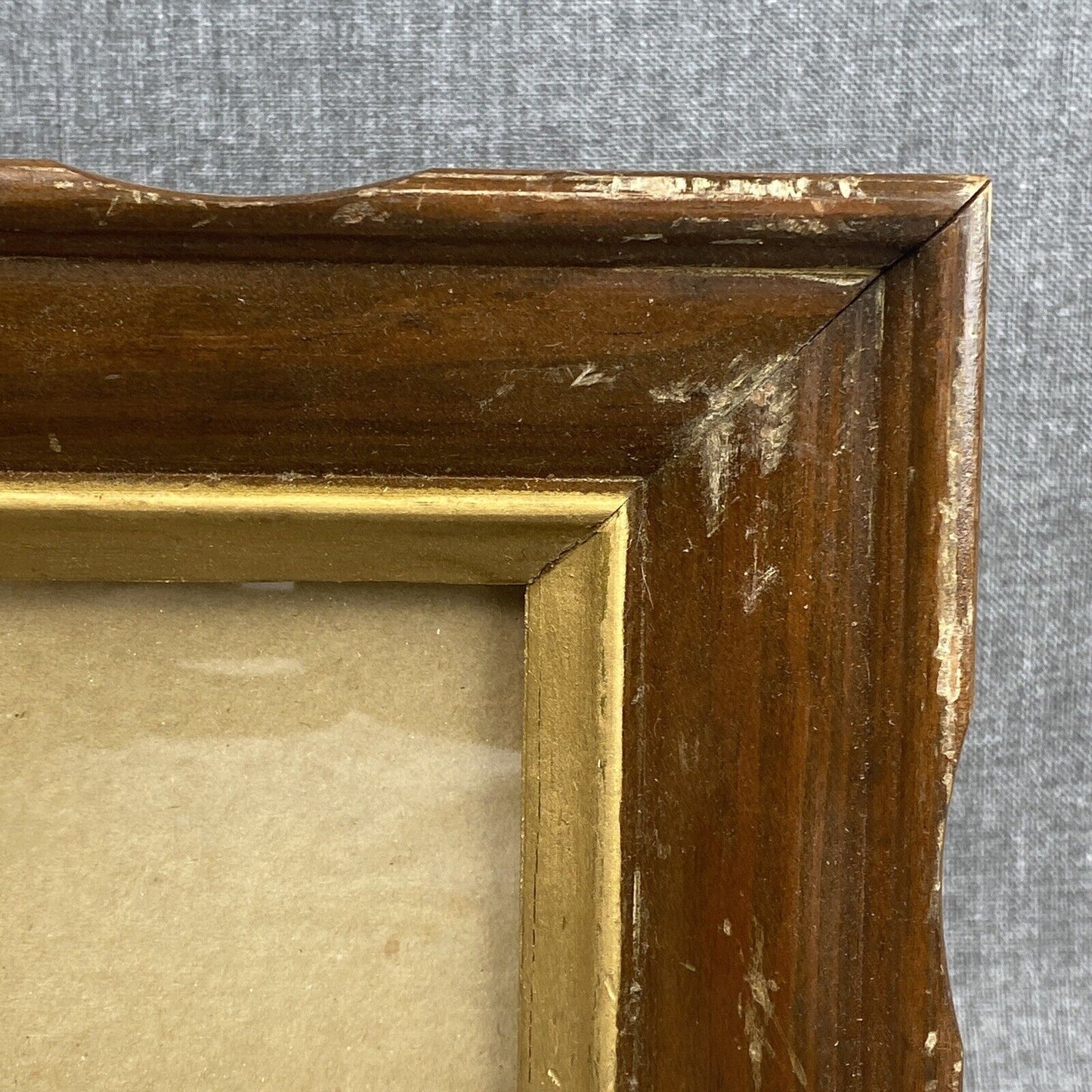 Vintage Solid Wood Picture Frame 14"x12" with glass for 10"x8" pictures