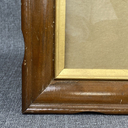 Vintage Solid Wood Picture Frame 14"x12" with glass for 10"x8" pictures