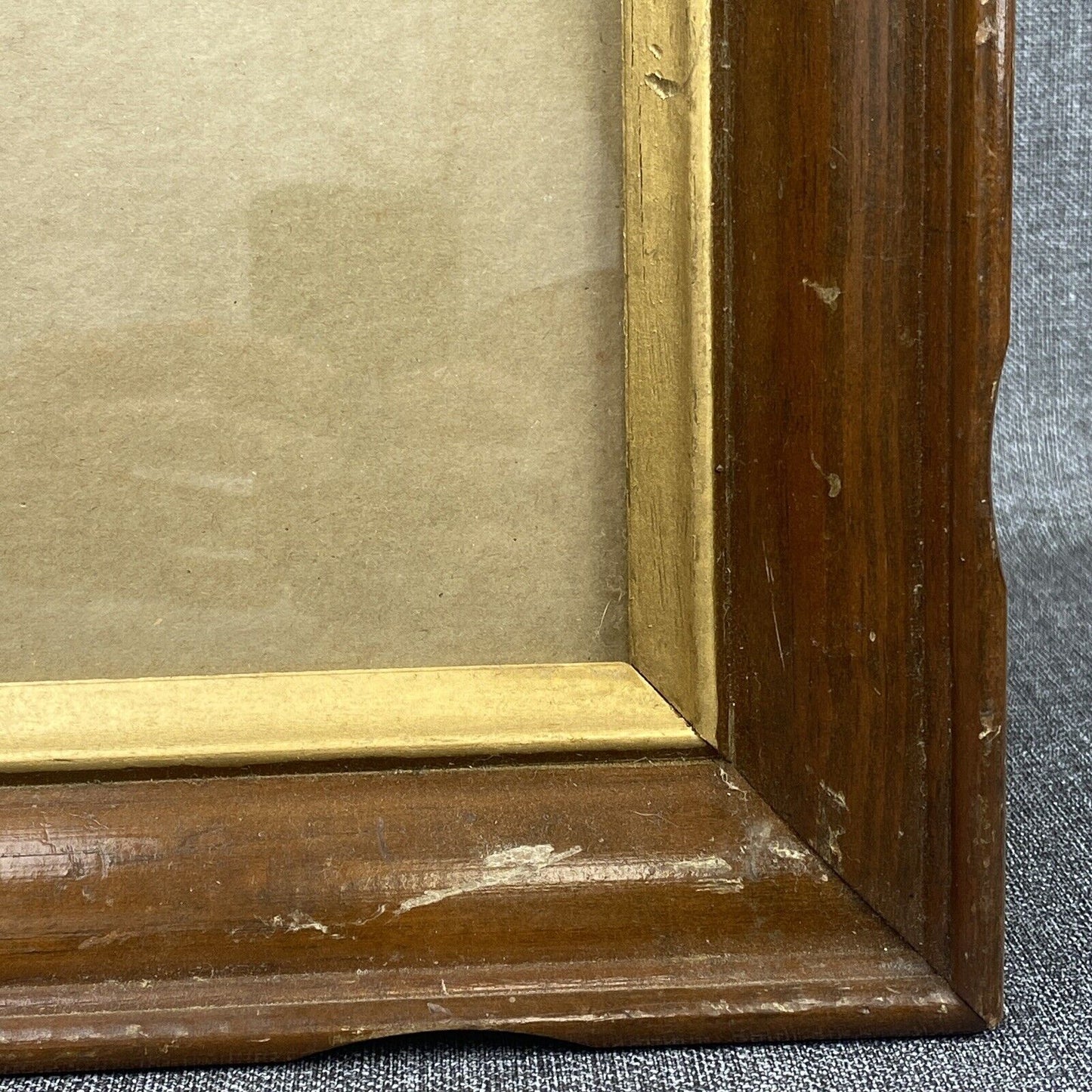 Vintage Solid Wood Picture Frame 14"x12" with glass for 10"x8" pictures