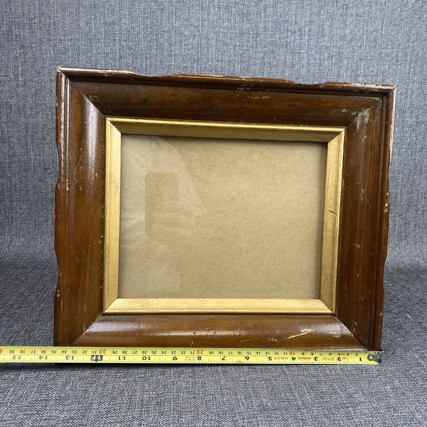 Vintage Solid Wood Picture Frame 14"x12" with glass for 10"x8" pictures