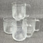 4 Iittala Krouvi 50 cl Clear Textured Glass Beer Mugs Arabia Finland