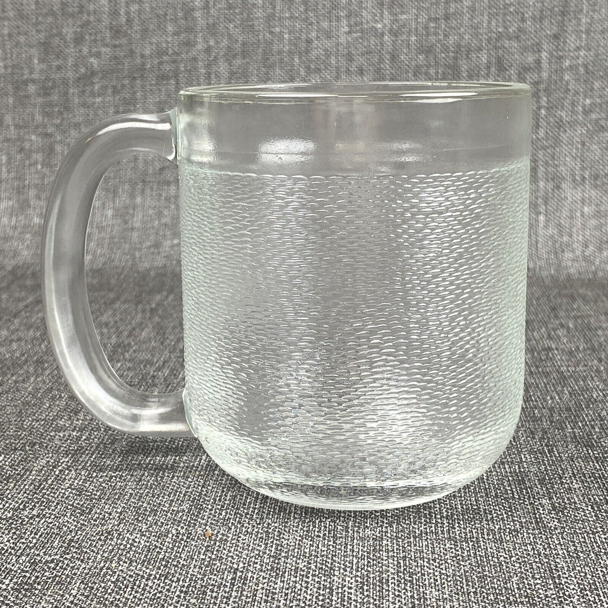 4 Iittala Krouvi 50 cl Clear Textured Glass Beer Mugs Arabia Finland