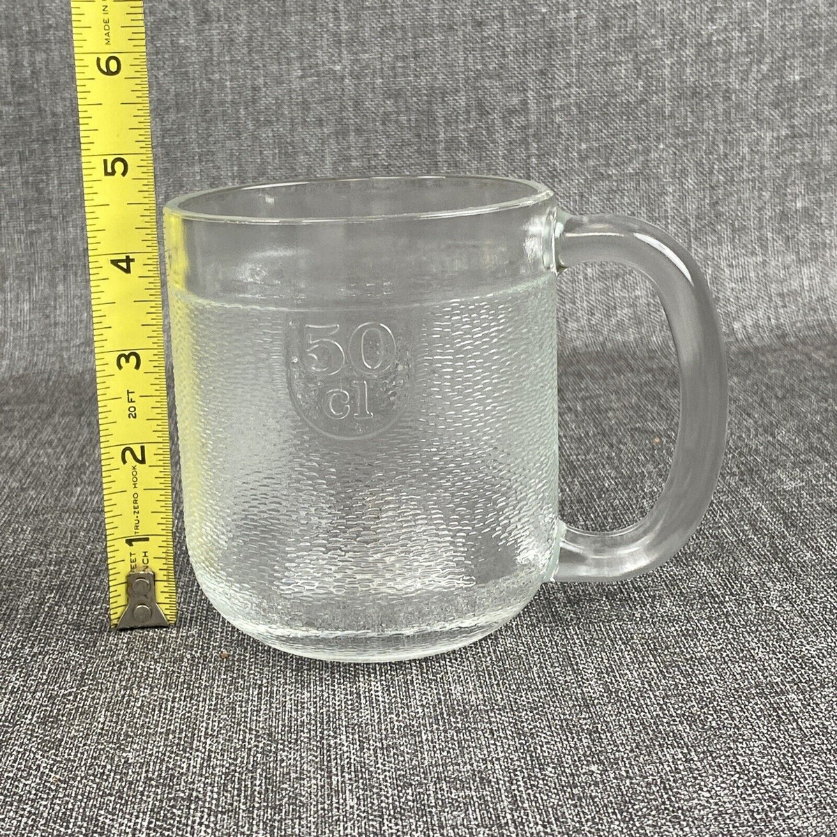 4 Iittala Krouvi 50 cl Clear Textured Glass Beer Mugs Arabia Finland