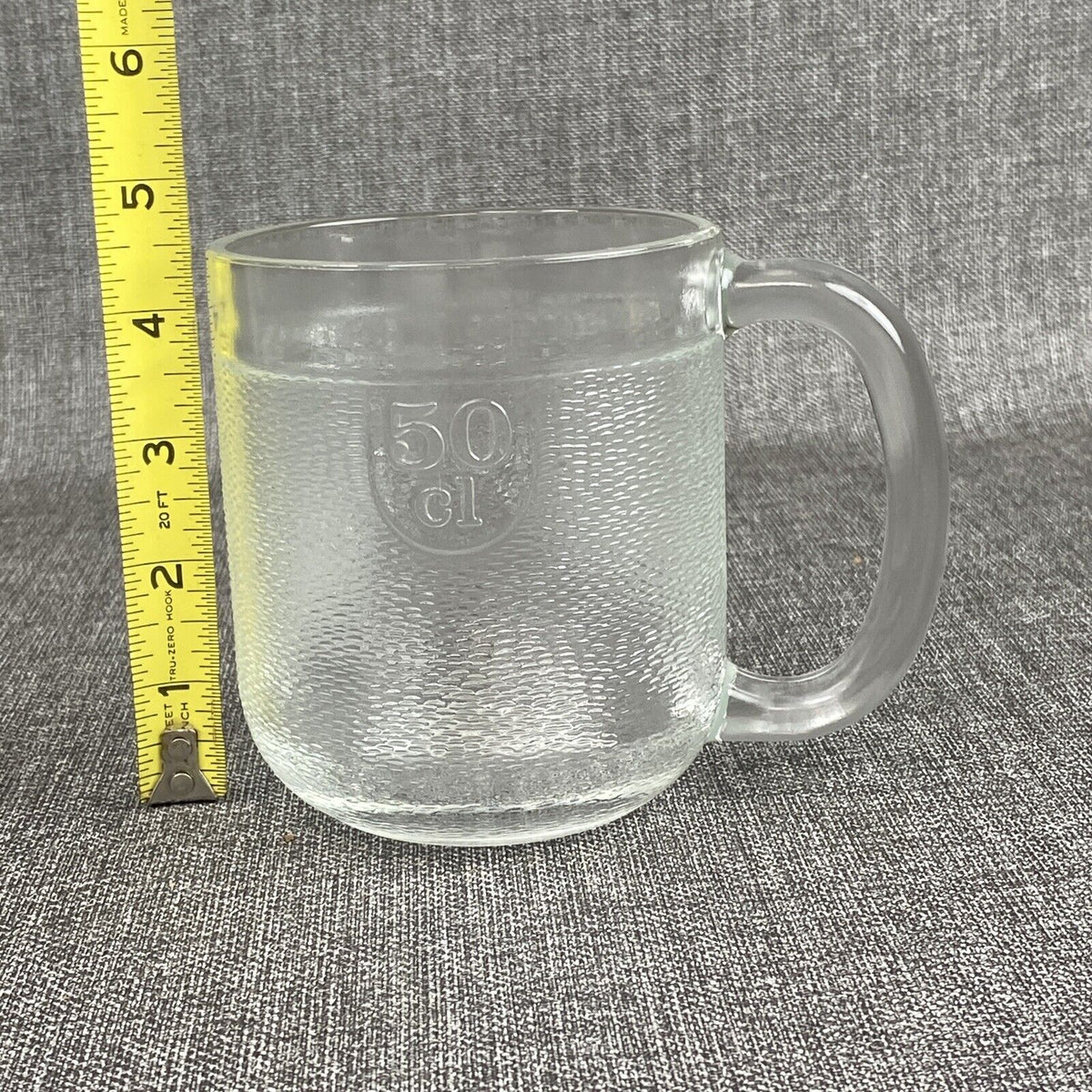 4 Iittala Krouvi 50 cl Clear Textured Glass Beer Mugs Arabia Finland