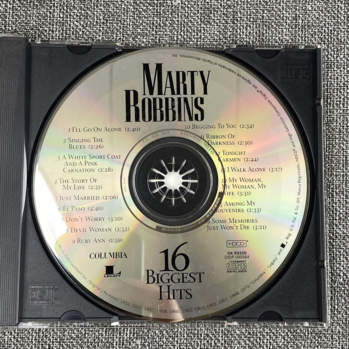 16 Biggest Hits by Marty Robbins 1 Disc CD