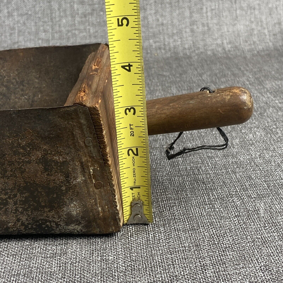 Antique Grain Feed Scoop Wood & Metal Vintage Primitive Hand Made