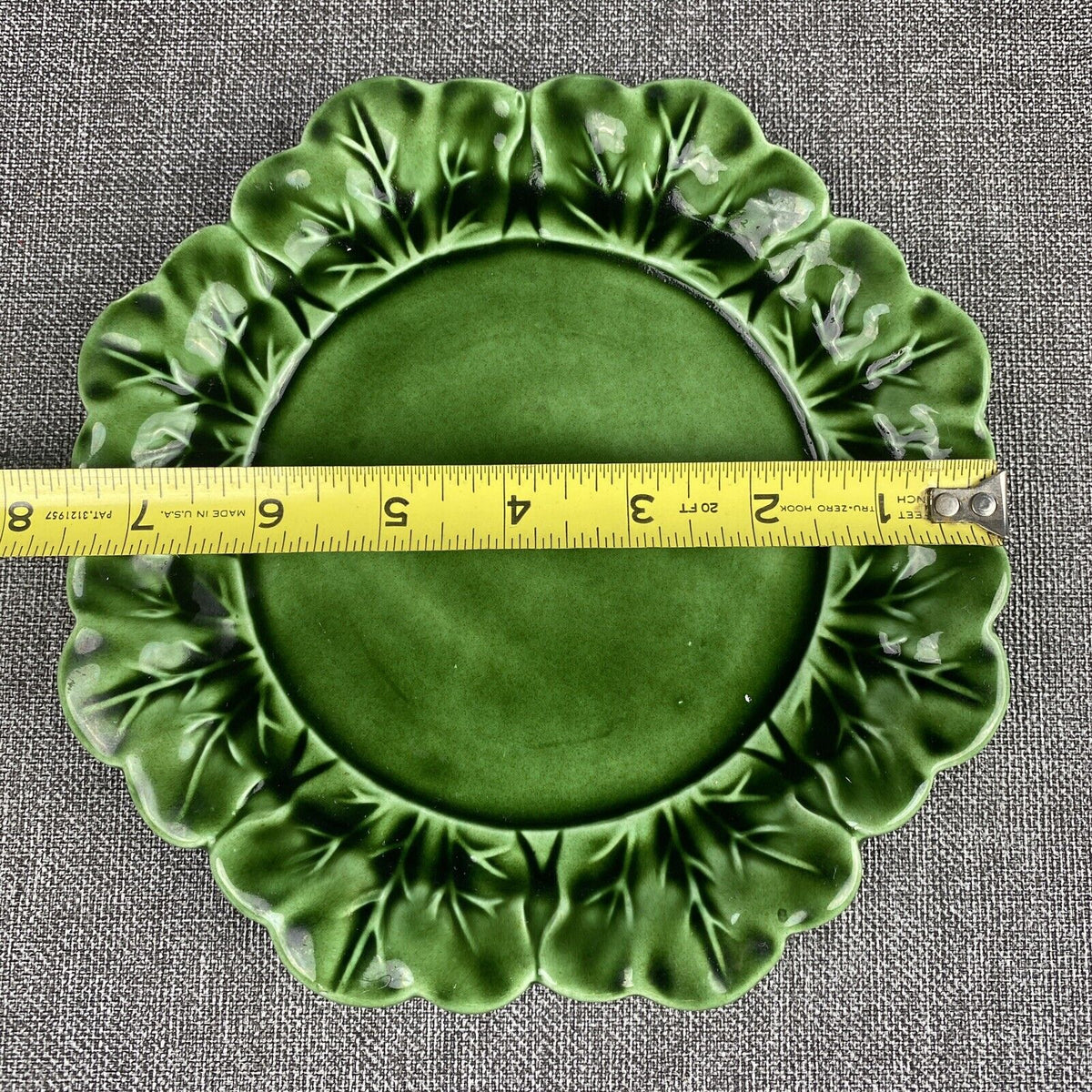 Holland Mold Green Cabbage Celery Leaf Covered Ceramic Bowl Underplate ONLY