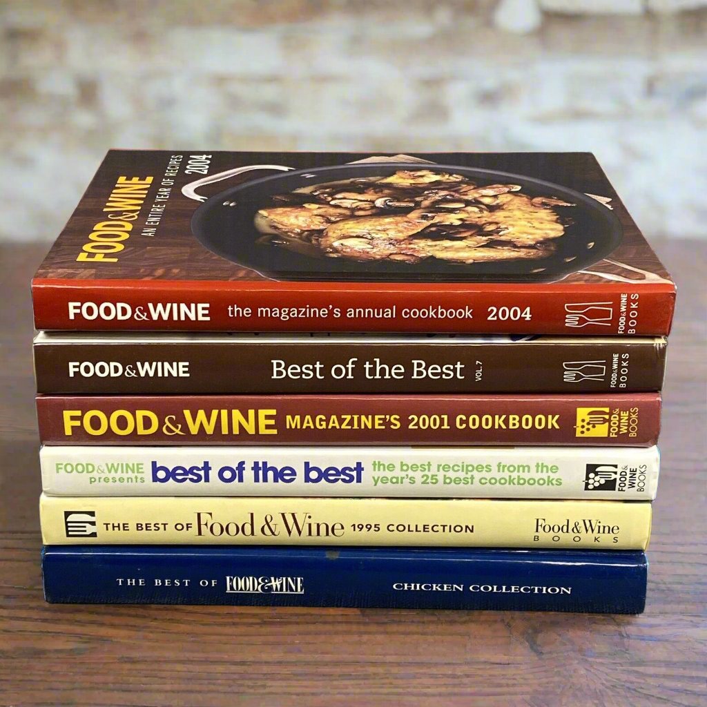 Lot of 6  Food and Wine Cookbooks Best of the Best Hardcovers Recipes