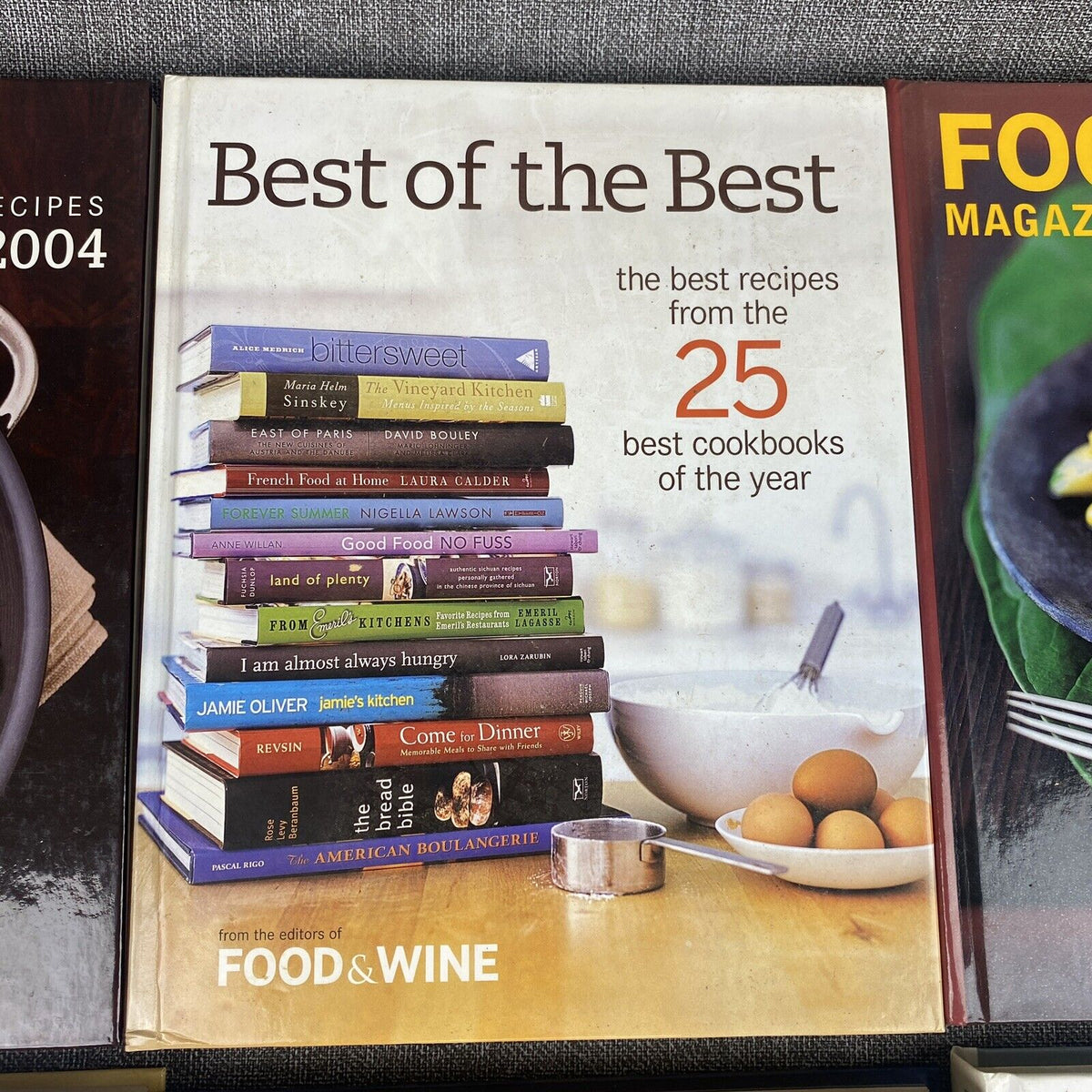 Lot of 6  Food and Wine Cookbooks Best of the Best Hardcovers Recipes