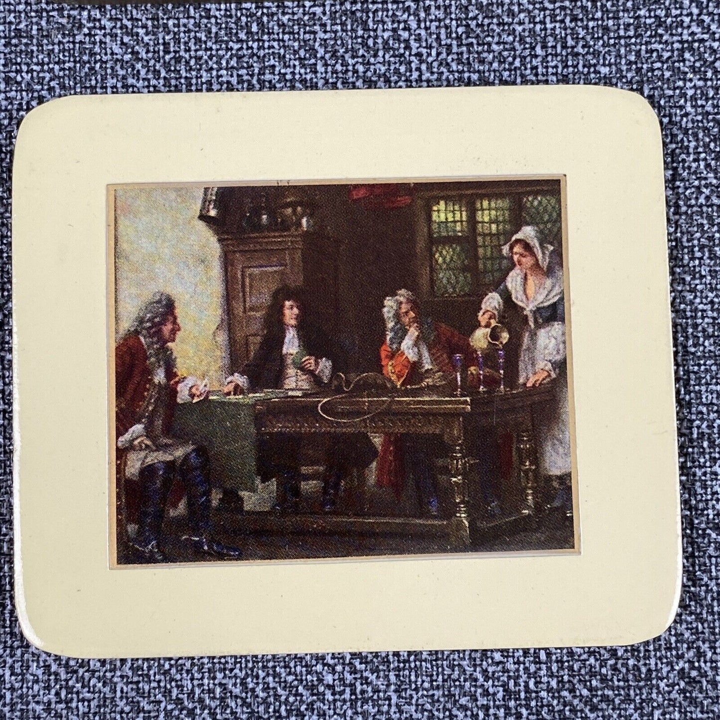 Vintage English Coasters Set 6 , Georgian Motives Made in England size: 3.5"x3"