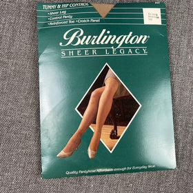 Vintage Burlington Sheer Legacy Wild Rice and Cafe Brazil Pantyhose - EXTRA LONG