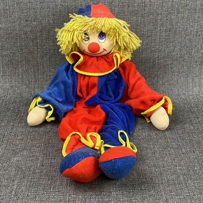Vintage Russ Stuffing polyester Fibers Clown 22" long