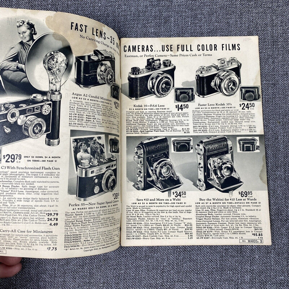 Montgomery Ward  Camera Catalog 1940