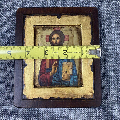 JESUS CHRIST PANTOCRATOR ICON Lord Greek Byzantine Orthodox Church 5.5"x4.5"