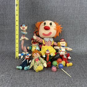 Lot of Clown Plush Toys , Russ and others