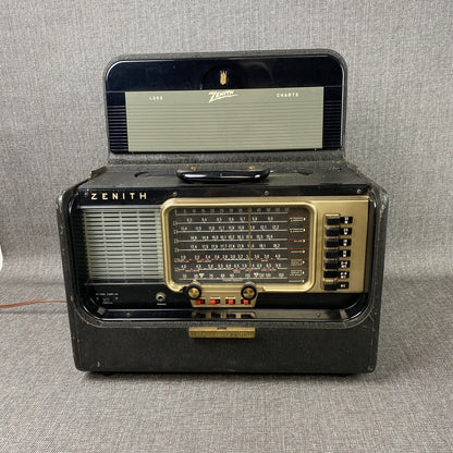 Zenith Trans-Oceanic S-558O Transoceanic Shortwave Radio Black Working