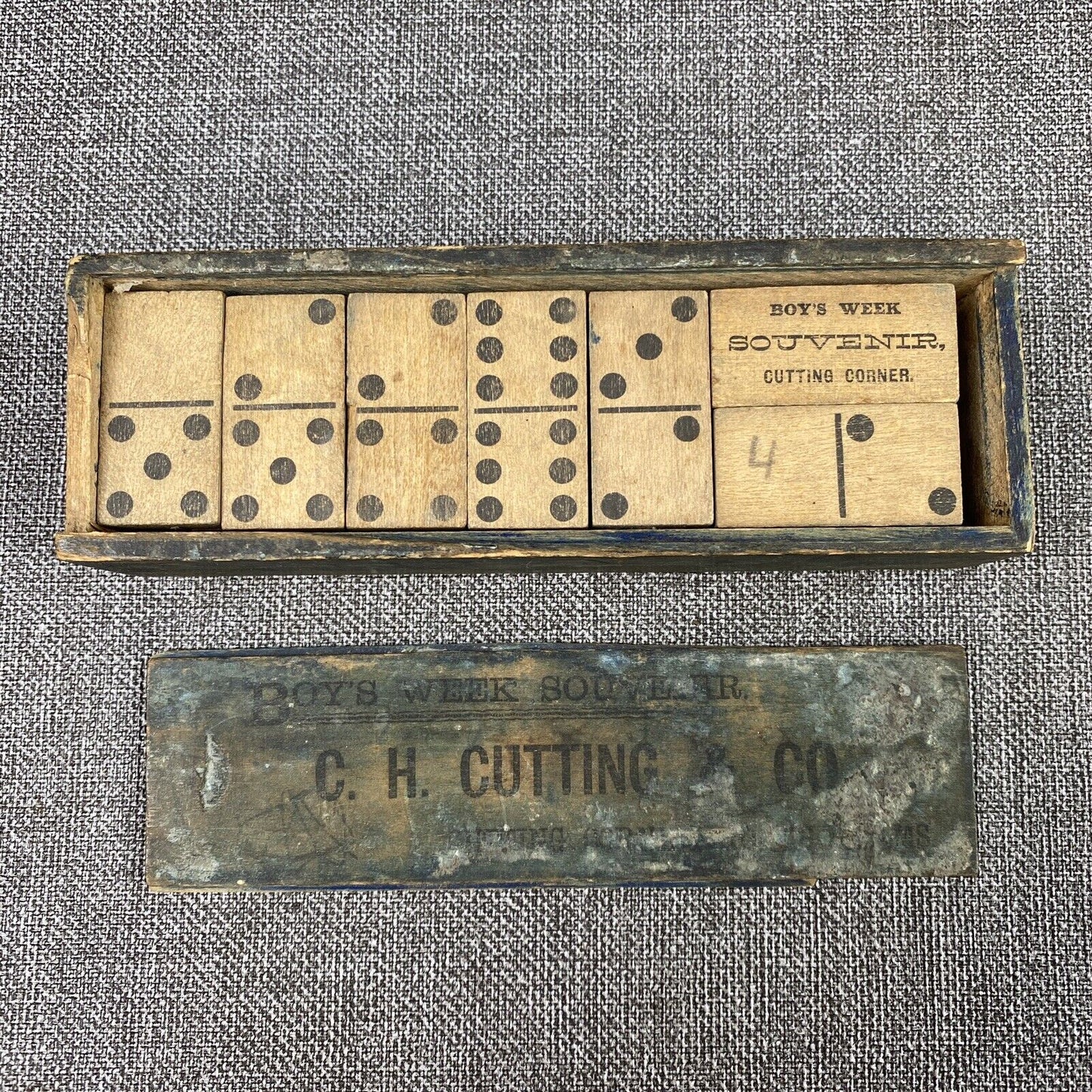 Antique Domino sold by C. H. Cutting & Co North Adams, MA operated 1870-1959