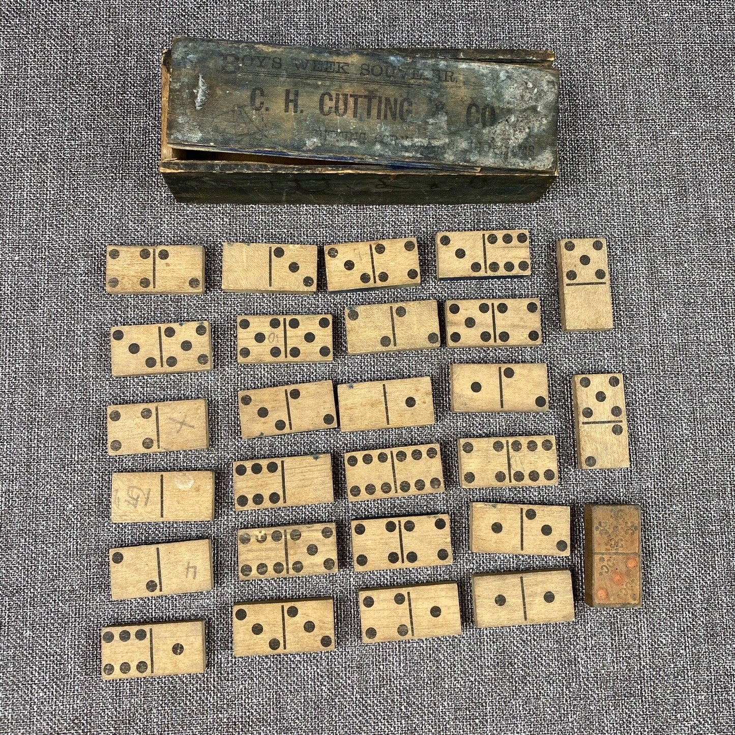 Antique Domino sold by C. H. Cutting & Co North Adams, MA operated 1870-1959