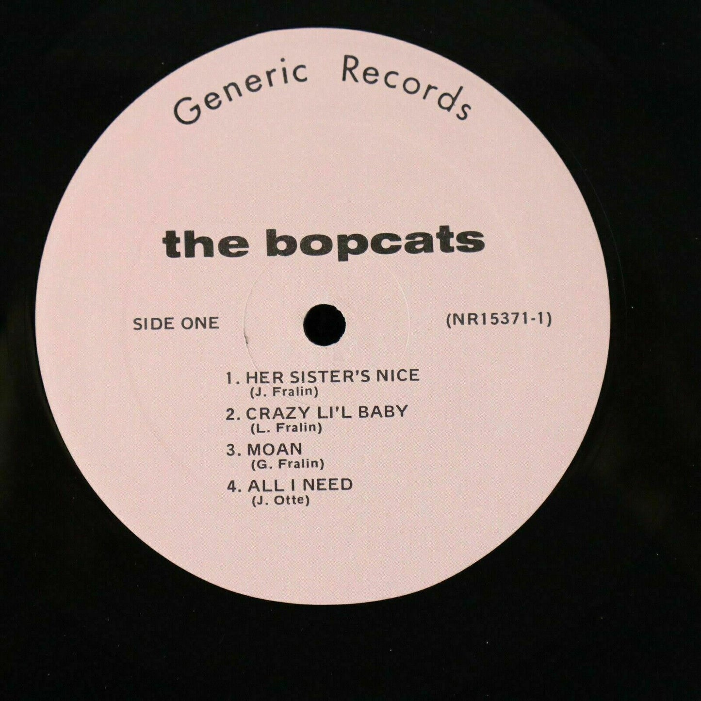 The Bopcats LP Vinyl Record (PROMO) w/Photos and Promotional information