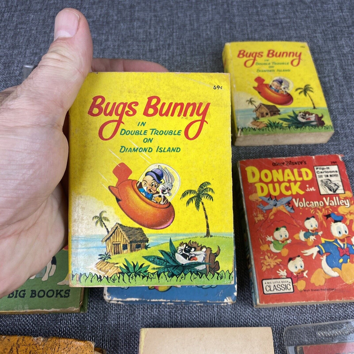 Vintage lot of 10 mini children's Books Bugs Bunny, Nature Stories for Tiny Folk