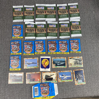 Topps Desert Storm Trading Cards 19 sealed packs + 9 additional cards