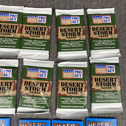 Topps Desert Storm Trading Cards 19 sealed packs + 9 additional cards