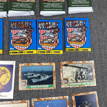 Topps Desert Storm Trading Cards 19 sealed packs + 9 additional cards