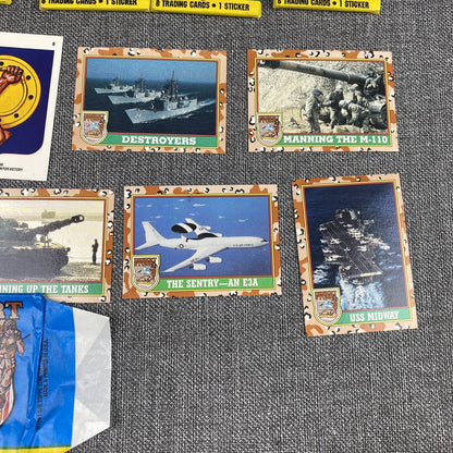 Topps Desert Storm Trading Cards 19 sealed packs + 9 additional cards