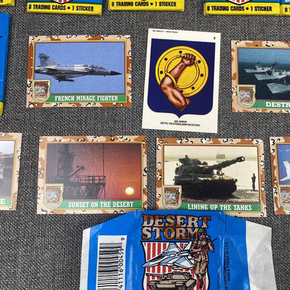 Topps Desert Storm Trading Cards 19 sealed packs + 9 additional cards