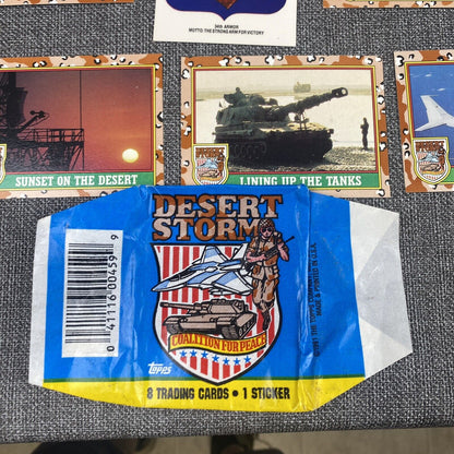 Topps Desert Storm Trading Cards 19 sealed packs + 9 additional cards