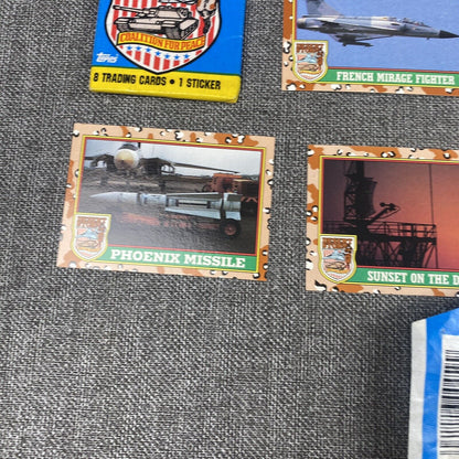 Topps Desert Storm Trading Cards 19 sealed packs + 9 additional cards